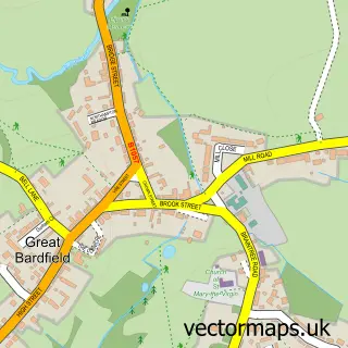 Street map sample of Great Bardfield, Essex