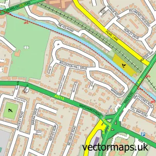 Street map sample of Great Boughton, Cheshire