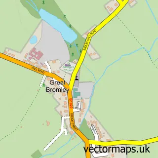 Street map sample of Great Bromley, Essex