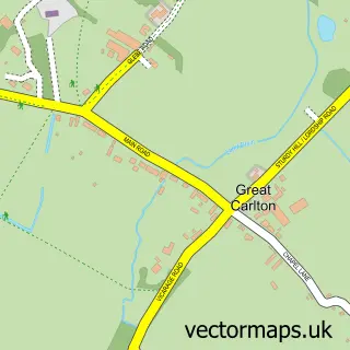 Street map sample of Great Carlton, Lincolnshire