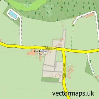 Street map sample of Great Cockerhurst, Kent
