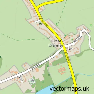 Street map sample of Great Cransley, Northamptonshire