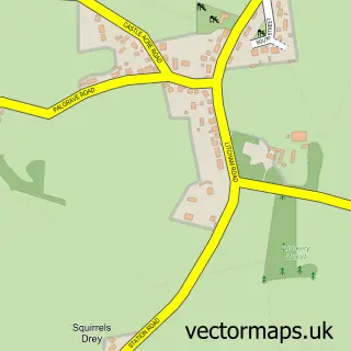 Street map sample of Great Dunham, Norfolk