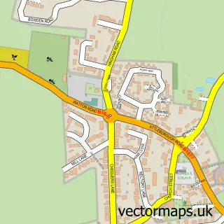 Street map sample of Great Ellingham, Norfolk