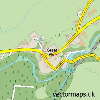 Street map sample of Great Elm, Somerset