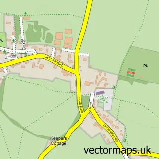 Street map sample of Great Haseley, Oxfordshire