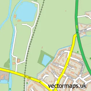 Street map sample of Great Haywood, Staffordshire