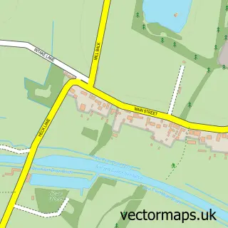 Street map sample of Great Heck, North Yorkshire