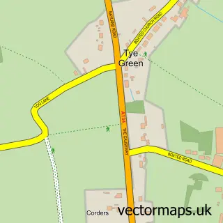 Street map sample of Great Horkesley, Essex