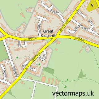 Street map sample of Great Kingshill, Buckinghamshire