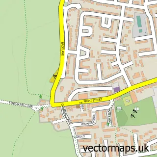 Street map sample of Great Lumley, Durham