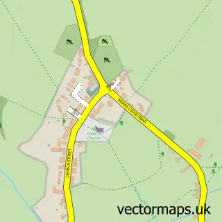 Street map sample of Great Maplestead, Essex