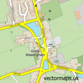 Street map sample of Great Massingham, Norfolk