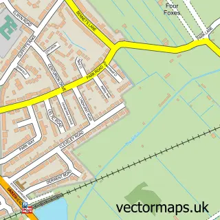 Street map sample of Great Meols, Merseyside
