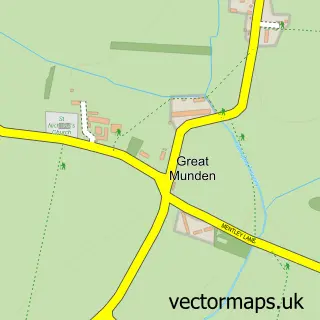 Street map sample of Great Munden, Hertfordshire
