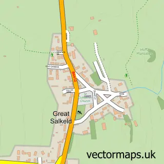 Street map sample of Great Salkeld, Cumbria