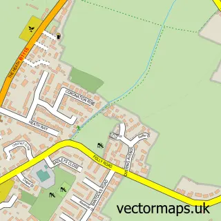 Street map sample of Great Waldingfield, Suffolk