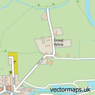 Street map sample of Great Wilne, Derbyshire