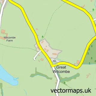 Street map sample of Great Witcombe, Gloucestershire