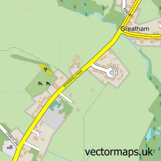Street map sample of Greatham, Hampshire
