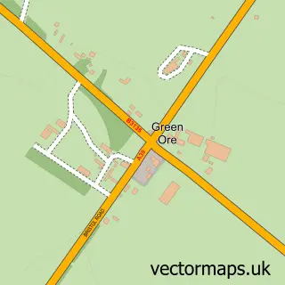 Street map sample of Green Ore, Somerset
