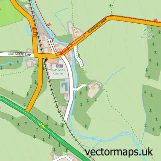 Street map sample of Greenhead, Northumberland