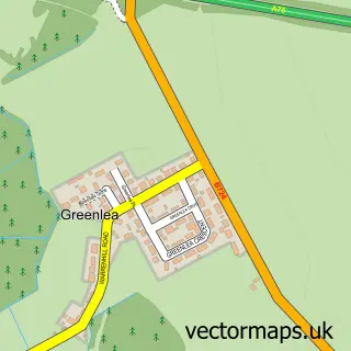 Street map sample of Greenlea, Dumfries
