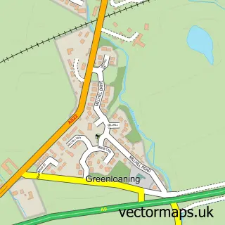 Street map sample of Greenloaning, Perth and Kinross