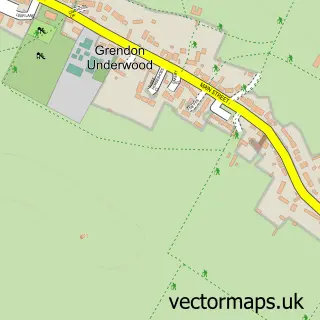 Street map sample of Grendon Underwood, Buckinghamshire