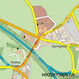 Street map sample of Gretna Green, Dumfries