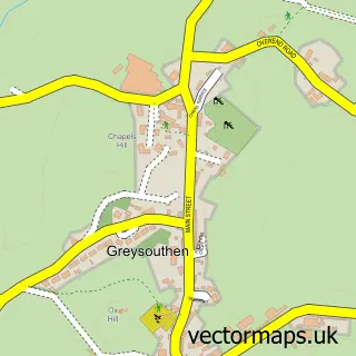 Street map sample of Greysouthen, Cumbria