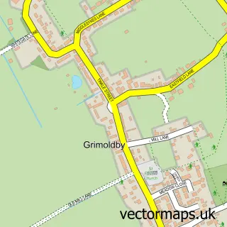 Street map sample of Grimoldby, Lincolnshire