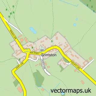 Street map sample of Grimston, Leicestershire