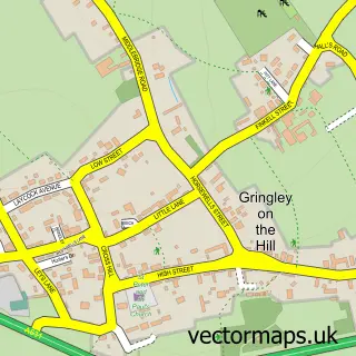 Street map sample of Gringley on the Hill, Nottinghamshire