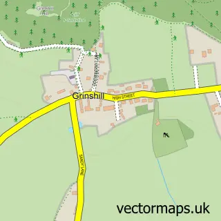 Street map sample of Grinshill, Shropshire