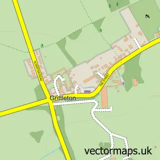 Street map sample of Grittleton, Wiltshire