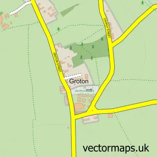 Street map sample of Groton, Suffolk