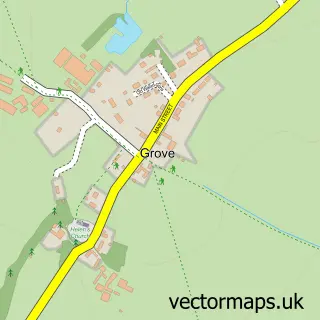 Street map sample of Grove, Nottinghamshire