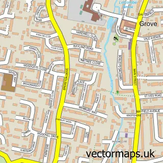 Street map sample of Grove, Oxfordshire