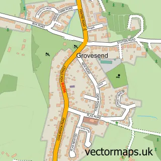 Street map sample of Grovesend, West Glamorgan