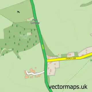 Street map sample of Guestling, East Sussex