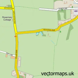 Street map sample of Guestwick, Norfolk