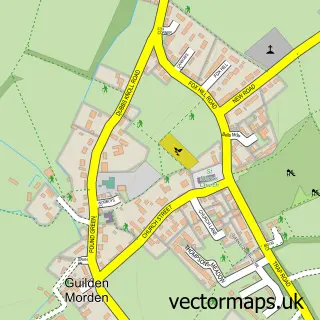Street map sample of Guilden Morden, Cambridgeshire