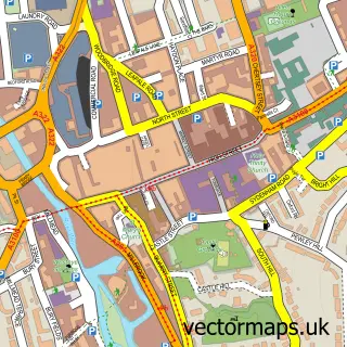 Street map sample of Guildford, Surrey
