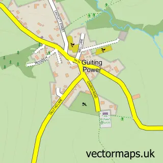 Street map sample of Guiting Power, Gloucestershire