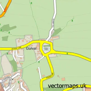 Street map sample of Gulval, Cornwall