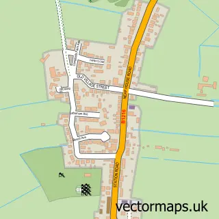 Street map sample of Gunness, Lincolnshire