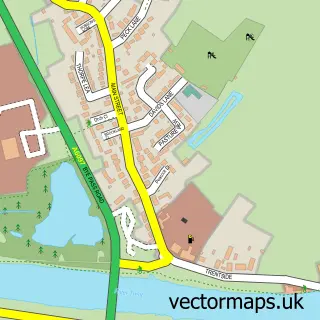Street map sample of Gunthorpe, Nottinghamshire