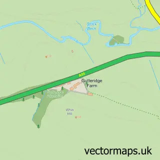 Street map sample of Gutteridge, Lancashire