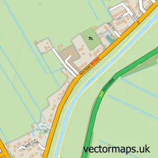 Street map sample of Guyhirn, Cambridgeshire